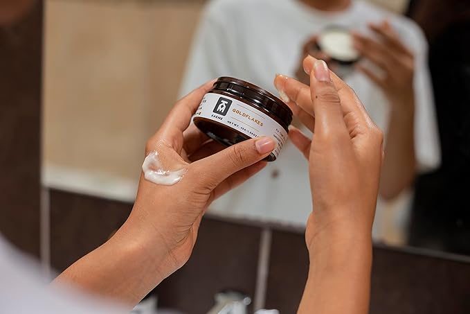 Kaeme.com Goldflakes Shea Body Butter Moisturizer For Women and Men,Made With Raw Organic Pure Unrefined Shea With Natural Coconut Oil For Deep Hydration,Soften,Nourish Skin,Hair Scalp(3.4oz/100g jar)
