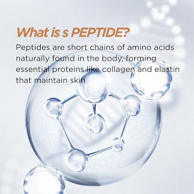 KOA Life NAD Peptide Facial Daily Anti-Aging Serum. in a Metallic Copper Glass Dropper Bottle and Metallic Copper Outer Cylinder Carton