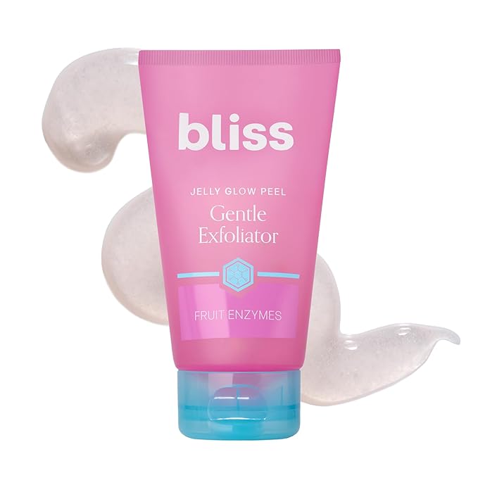 Bliss Jelly Glow Peel™ Gentle Non-Abrasive Cleanser and Exfoliator With Fruit Enzymes - 4 Oz - Nourishes and Hydrates Skin - Clean - Vegan & Cruelty Free