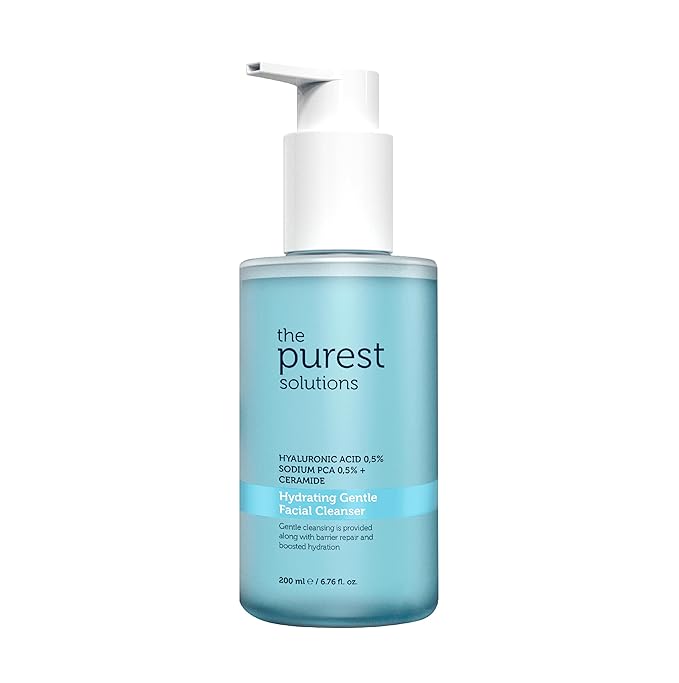 The Purest Solutions Hydrating Gentle Facial Cleanser (0.5% Hyaluronic Acid & 0.5% Sodium PCA Ceramide) - Exfoliating Salicylic Acid Cleanser for All Skin Types - Vegan | Cruelty Free (6.76 fl. oz)