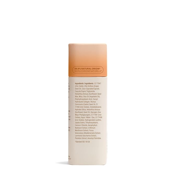 ATTITUDE Oceanly Light Coverage Face Tinted Oil Stick, EWG Verified, Titanium Dioxide-Free, Vegan & Cruelty-Free Tinted Moisturizer, Plastic-Free, Dune, 0.42 Ounces