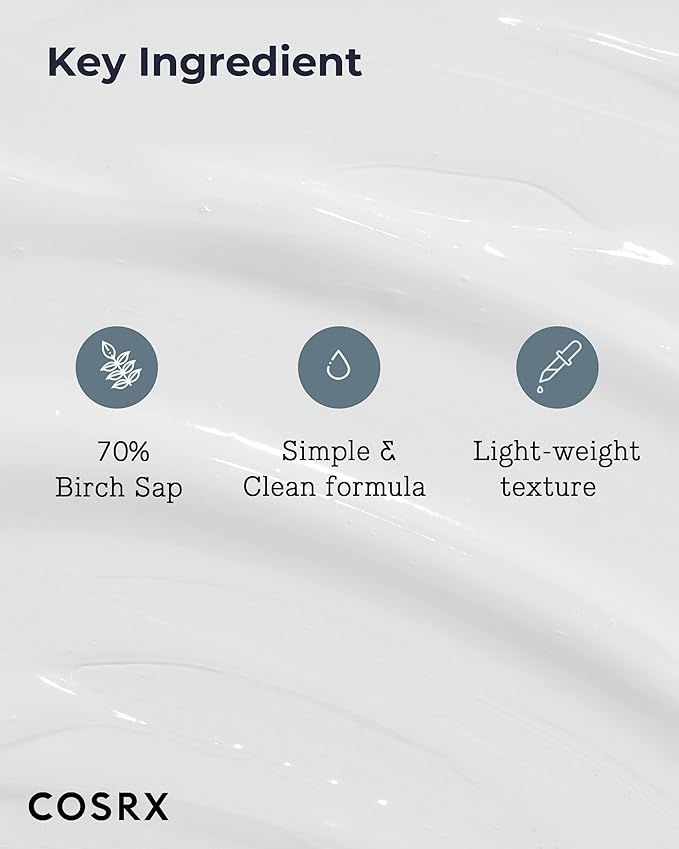 COSRX Oil Free Lotion with Birch Sap, Daily Acne Facial Moisturizer, Hydrating Moisturizer for All Skin Types, Korean Skin Care, 3.38 fl.oz / 100ml