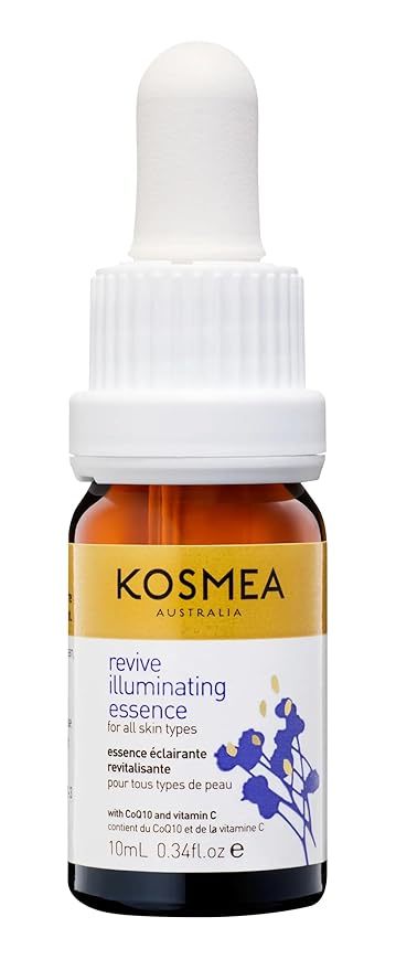 Kosmea Revive Illuminating Essence Hydrating Face Oil for All Skin Types 10ml Superfine Facial Oil | Vitamin C Oil for Face | Organic Face Oil | Daily Routine Face Care Kit