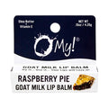 O My! Goat Milk Lip Balm Single Pack .15oz - Raspberry Pie | Natural Goat Milk Lip Balm | Dabs of Shea Butter and Drops of Vitamin E | Leaping Bunny Certified | Handmade in USA