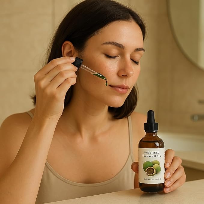 Best Nature's Cosmetics Tamanu Oil – 100% Pure & Unrefined Cold Pressed from India - Soothes Irritated Skin & Reduces Blemishes - Promotes Even Tone & Natural Glow - 2 fl oz / 60 ml