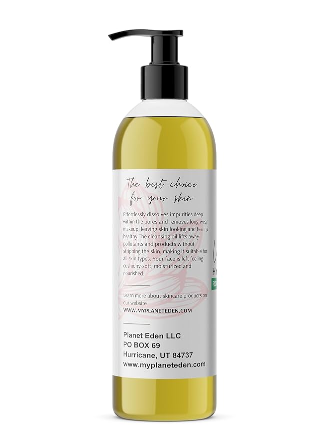 Planet Eden Vanilla Cake Hydrating Cleansing Oil - Natural Hydration - Gentle Oil Based Cleanser with MCT, Jojoba, Rosehip and Vanilla Oil - Does not strip or dry out skin - Leaves Skin Ultra Soft -