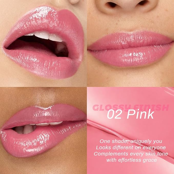 evpct 2Pcs Dusty Pink Honey Lipstick Tinted Lip Balm, Moisturizing Tinted Lip Oil Stick Lipstick for Older Women, Sheer Lightweight Hydrating Nourishing Shine Tinted Lip Balm Color Gloss Tint Stain