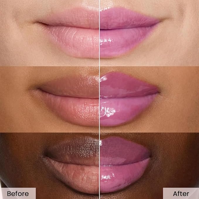 FeiCuiYun Lip Tinted Glowy Balm Hydrating Tinted Lip Serum Lip Gloss, Ultra-Hydrating Natural Vegan Lip Balm, Sheer-Tinted Shine & Hydration, Soothes & Softens Dry Lips Skincare (Light Pink)