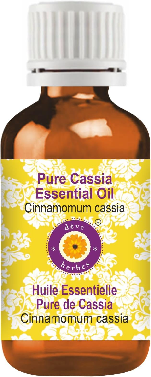 Deve Herbes Pure Cassia Essential Oil (Cinnamomum Cassia) Steam Distilled 5ml (0.16 oz)