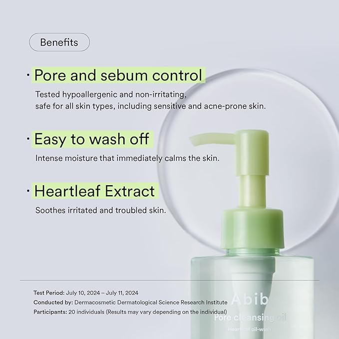 Abib Pore Cleansing Oil Heartleaf Oil-wash 6.76 fl.oz.