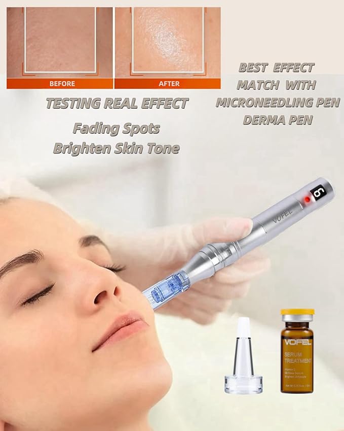 Vitamin C Serum for Face Hyaluronic Acid Serum Anti Aging Moisturizer 0.35 oz 4 Vials Facial Serums (4pc new vc kit)