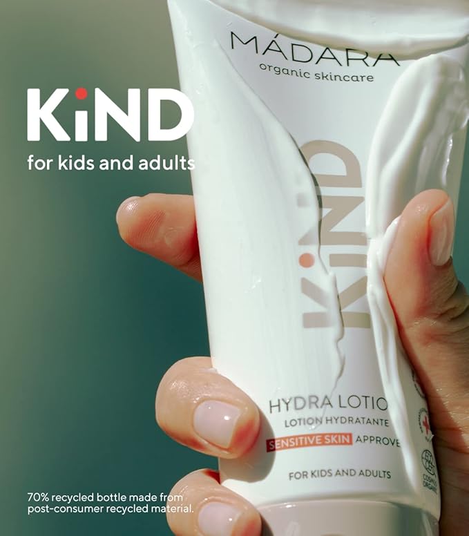 Madara Organic Skincare | KIND Hydra Body Lotion – Organic Certified Replenishing Baby Lotion, Hydrates And Nourishes Sensitive Skin, Suitable For The Whole Family, Dermatologically Tested, 5.9oz