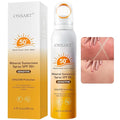 Mineral Sunscreen Spray SPF 50+ with Zinc Oxide, Reef Safe, Broad Spectrum UVA/UVB Protection for Face & Body, Water Resistant 80 Min, Non-Greasy 360° Ring Spray, 6.76 fl oz