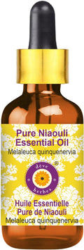dève herbes Niaouli Essential Oil (Melaleuca quinquenervia) with Glass Dropper | Pure | Non-Sticky | Non-Greasy | Lightweight | Men & Women | All Skin Types | Steam Distilled 5ml (0.16 oz)