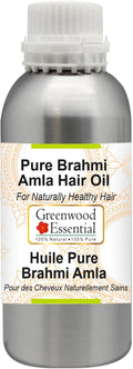 Greenwood Essential Pure Brahmi Amla Hair Oil Natural Therapeutic Grade 630ml (21 oz)