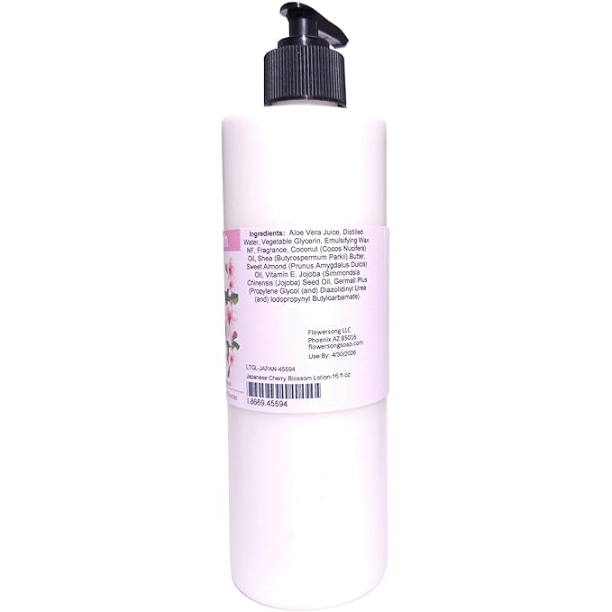 Japanese Cherry Blossom Lotion (16 ounce) - Phthalate Free Fragrance - Absorbs Quickly with an Elegantly Blossoming Scent