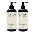 Loved01 Hand & Body Lotion, John Legend Skincare, Fragrance-Free, Fast-Absorbing and Non- Greasy Moisturizer, Oprah's Favorite Things, Blended with Shea Butter, Jojoba Oil & Vitamin E, 2-Pack (15 oz)