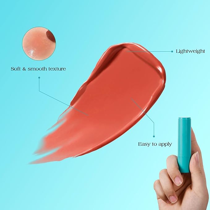 Charm Kiss Lip Tint Hydrating,Hydrating Lipstick,Powerful Moisturizing Water Lipstick Natural Ingredients, Non-Sticky And Long-Lasting, Glossy Lip Tint Stain for Women(5# Warm Sienna)