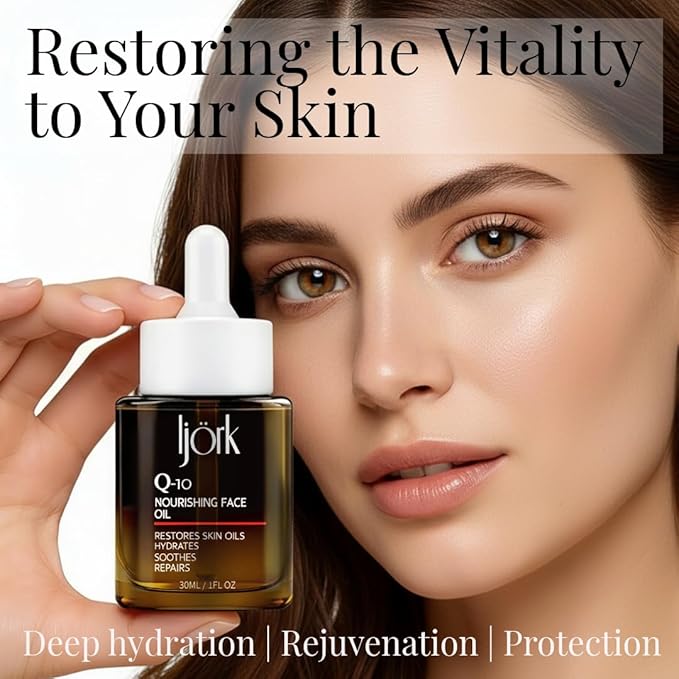 Q-10 Face Oil | 15 in 1 Powerful Anti-Aging Facial Oil with CoQ10, Vitamin C & E | Hydrating, Lightweight Oil for Radiant Skin