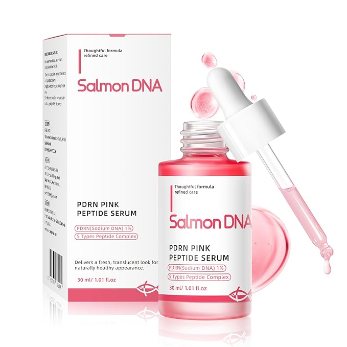 PDRN Serum Pink Peptide with Salmon DNA & 5 Peptides Complex, Face Serum for Hydrating, Moisturizing, Firming, Even-Looking Skin, 30ml / 1.01 fl.oz.