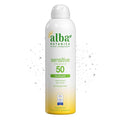 Alba Botanica Sensitive Sunscreen Spray for Face and Body, Fragrance-Free, Broad Spectrum SPF 50, Water Resistant, 5 fl. oz. Bottle