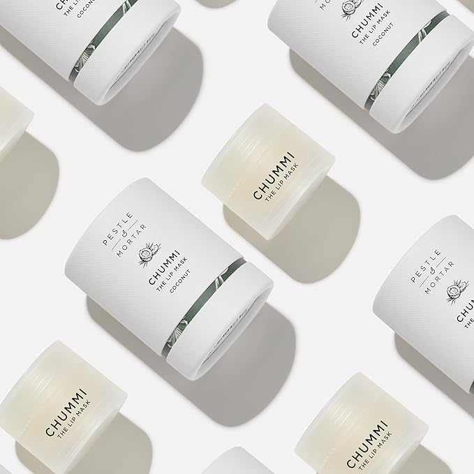 CHUMMI LIP MASK - skincare for your lips - Luxurious overnight lip treatment in coconut, berry, and vanilla, blended with lip-softening plant butters and exfoliating berry extracts. (20g, Coconut)