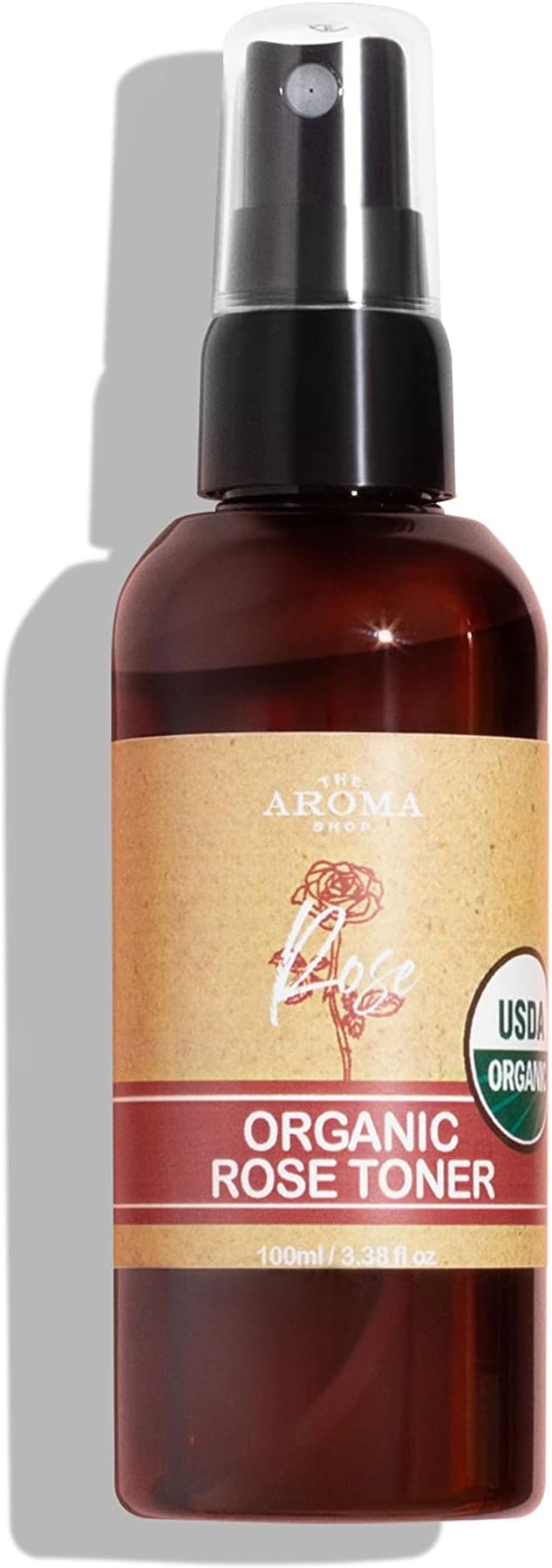 USDA Organic Certified Rose Toner, USDA Organic, Hydrating & Soothing Face Toner Mist, Rose Oil, Daily Skin Care, K-Beauty Inspired, 3.38 fl oz