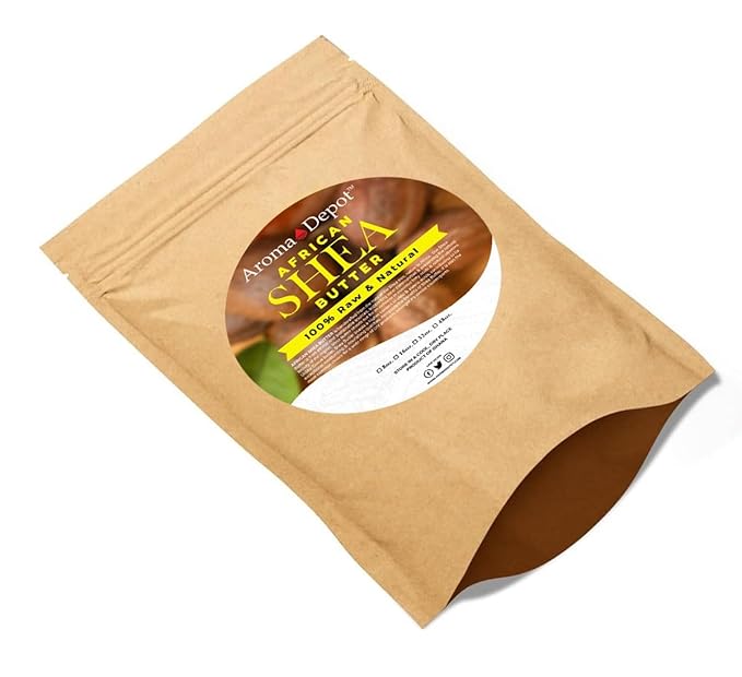 Raw African Shea Butter 2 lb Jar Yellow/Gold Grade A 100% Natural & Pure. Fresh Moisturizing, Ideal for Dry and Cracked Skin. Can be use in Body, Hair and Face. Imported from GHANA.