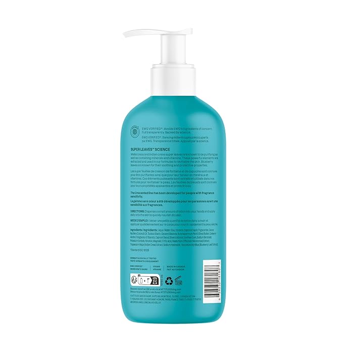 ATTITUDE Body Lotion, EWG Verified Moisturizer, Vegan Skin Care Products, Non-Greasy, Hydrating for Dry Skin, Cruelty Free, Extra Gentle, Unscented, 16 Fl Oz