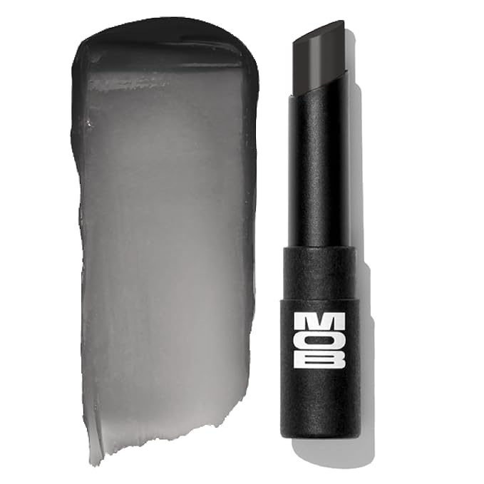 MOB Beauty Hydrating Shine Lip Balm, M138 Black Tinted Lip Balm Stick with Jojoba and Sunflower Oils, Moisturizing Glossy Finish, Vegan, Cruelty Free