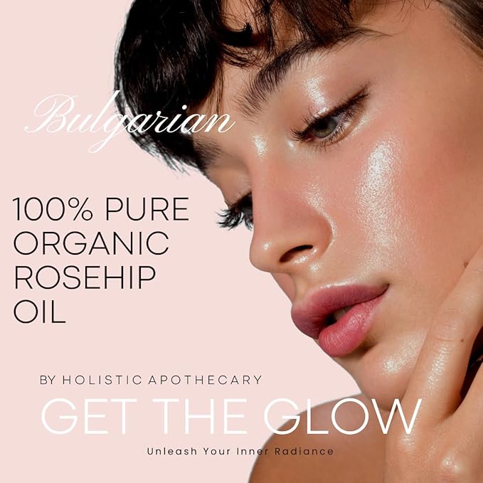 Premium Organic Rosehip Seed Oil for the Face, Skin, Hair, and Nails. Cold Pressed, Unrefined, Non-GMO Natural Rose hip Oil Pure Natural Moisturizer Serum