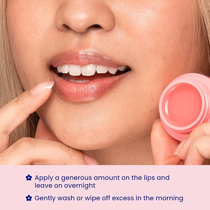 FaceTory Berry Jam Lip Sleeping Mask with Strawberry Fruit Extract and Shea Butter - for Softer Lips, for Dry, Cracked, and Chapped Lips, Moisturizing, Protecting, Nourishing - 10g