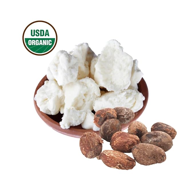 USDA Certified Organic Expeller Pressed White Refined Shea Butter (3 lb)