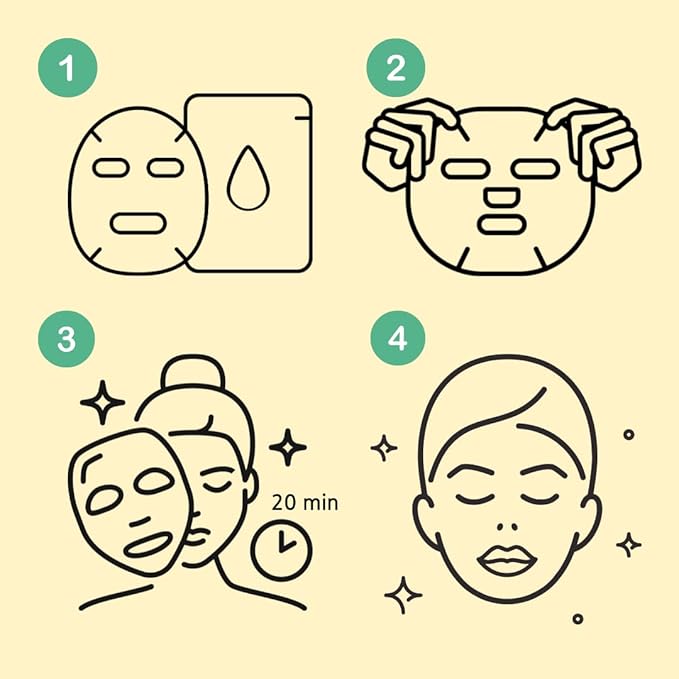 FARMSTAY Real Essence Facial Sheet 12Pack Korean Skincare Mask Combo,Hypoallergenic,Moisturizing,Nourishing,Vitalizing, Refreshing0.78 fl.oz.*12 ea (Coconut,Avocado,Peach,Mango)