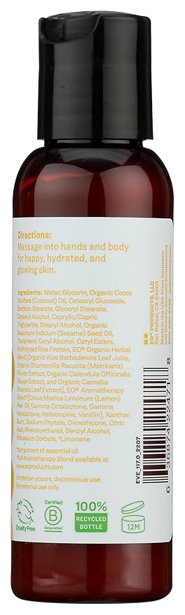 Everyone EO, Lotion Coconut Lemon Impulse, 2 Fl Oz