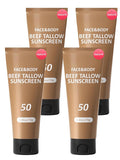 Beef Tallow Sunscreen, Sunscreen for Face, Natural Reef Safe Sunblock for Face Body, Non Greasy Clean Travel Sun Screen Sunblock for Sunmmer Outdoor Travel, 4 Packs