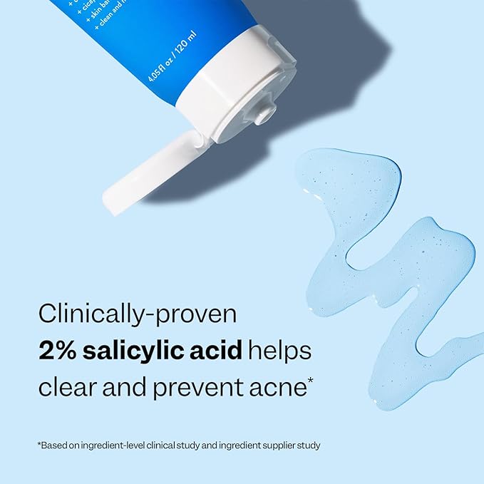 Peach Slices - Acne Clarifying Cleanser (4.05 oz) - 2% Salicylic Acid Acne Treatment - Clear & Prevent Breakouts, Hydrate - Cucumber, Cica, Acerola - Vegan, Cruelty Free, Korean Skin Care & Beauty