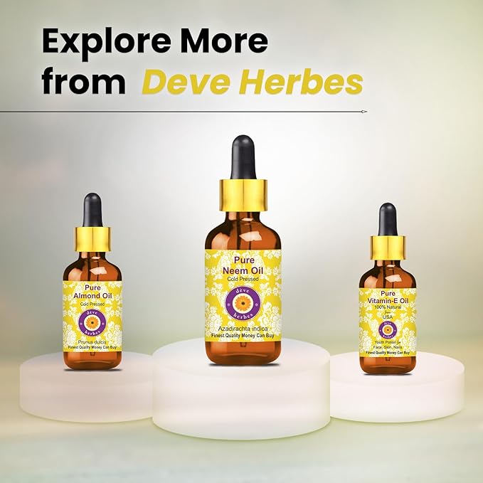 Deve Herbes Mustard Oil (Brassica juncea) | Cold Pressed | Pure | Natural | Undiluted | for Diluting Essential Oils | for Hair, Skin & Massage | Non-Sticky| Lightweight| Men & Women | 100ml (3.38 oz)