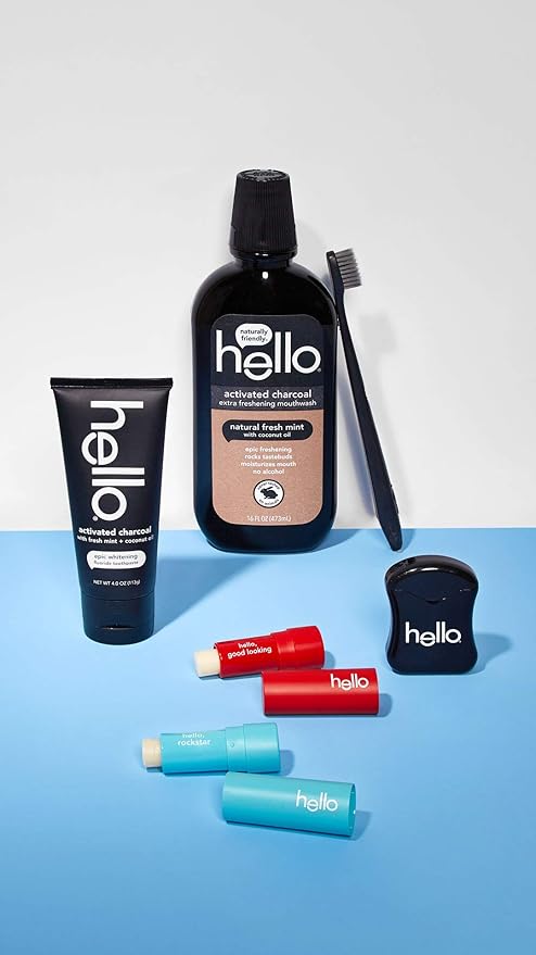 Hello Moisturizing Vegan Lip Balm, Sweet Mint, Beeswax & Petrolatum Free, Paraben Free, 0.15 Ounce (Pack of 4)