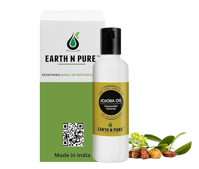 Earth N Pure Jojoba Oil Cold Pressed Natural and Therapeutic Grade for Skin & Hair 100 ml