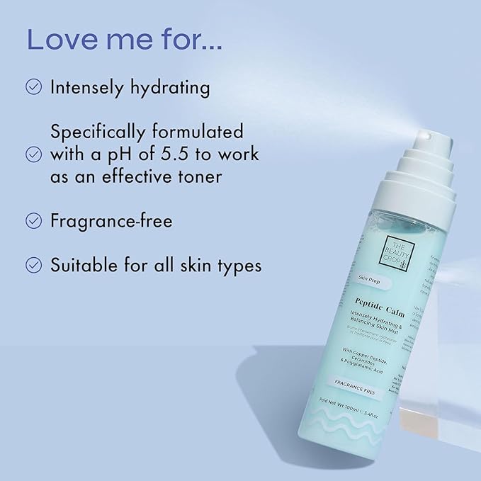 The Beauty Crop Peptide Calm Skin Mist - Hydrating & pH Balancing Face Mist - 100 ml