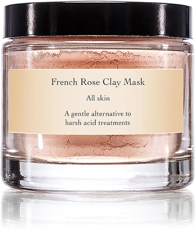 evanhealy French Rose Clay Face Mask | Exfoliating for Sensitive Skin Face Mask | Pore Minimizer Pink Clay Mask | Cleansing Rhassoul