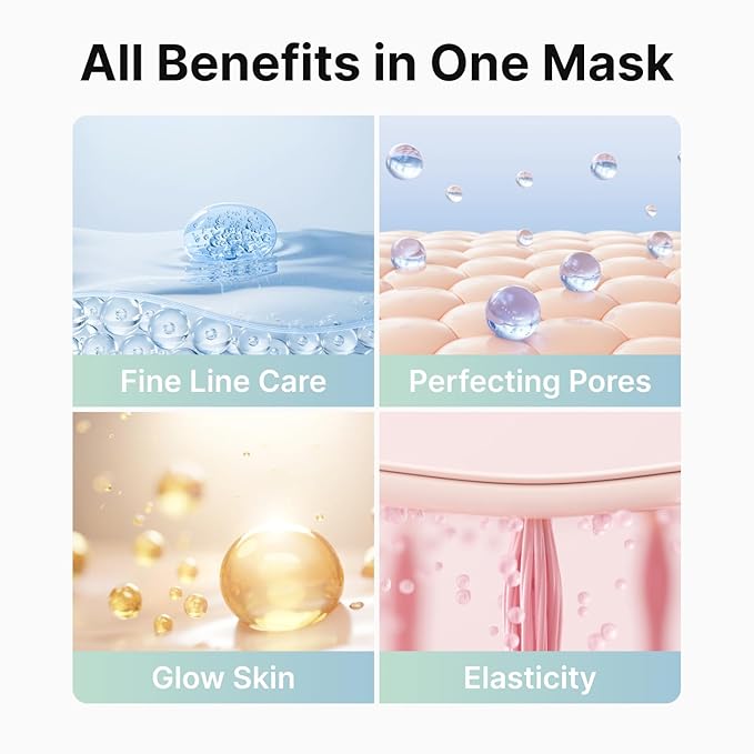 Vegan Collagen Deep Boosting Mask, Hydrating Overnight Face Mask, Pore Minimizing, Elasticity, Firming, Sleeping Hydrogel Mask for glass skin, Korean Skincare (1.41oz x 1ea)