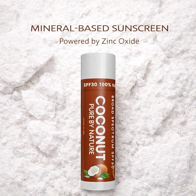 Naturistick UV Pro® Mineral SPF 30 Lip Balm – Coconut (5-Pack), Broad Spectrum Sun Protection