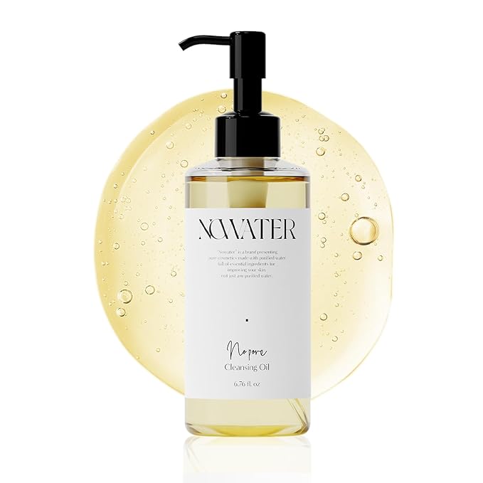 NOWATER No Pore Cleansing Oil | Makeup Cleansing Oil | Pore Cleansing, Blackheads Removal | Olive Oil, Tea Tree, Squalane | Korean Skin Care for face (6.76 fl.oz)