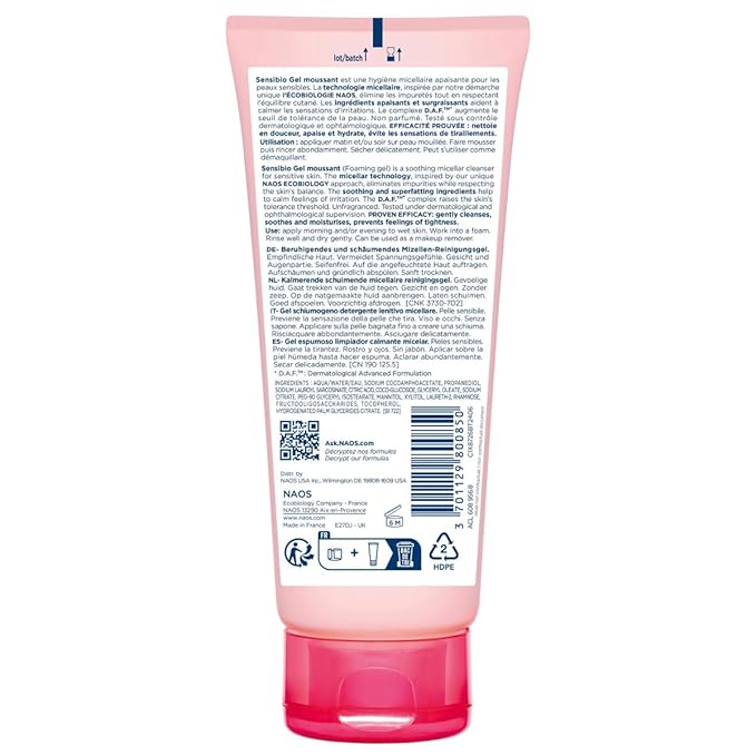 Bioderma Sensibio Micellar Cleansing and Makeup Removing Foaming Gel for Sensitive Skin