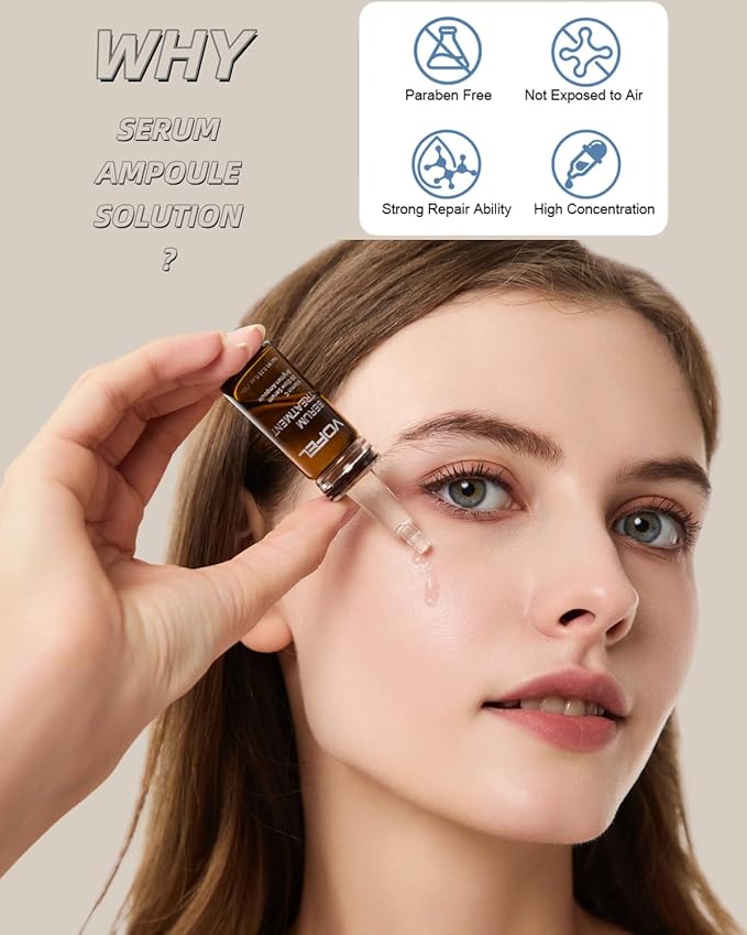 Vitamin C Serum for Face Hyaluronic Acid Serum Anti Aging Moisturizer 0.35 oz 4 Vials Facial Serums (4pc new vc kit)