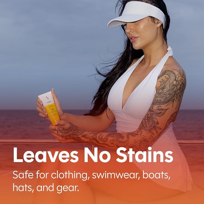 In The Sun Mineral Sunscreen SPF 30, Broad Spectrum Zinc Oxide, Daily Sun Protection for Face and Body, Lightweight Formula with SeaSolution™, 3.4 oz