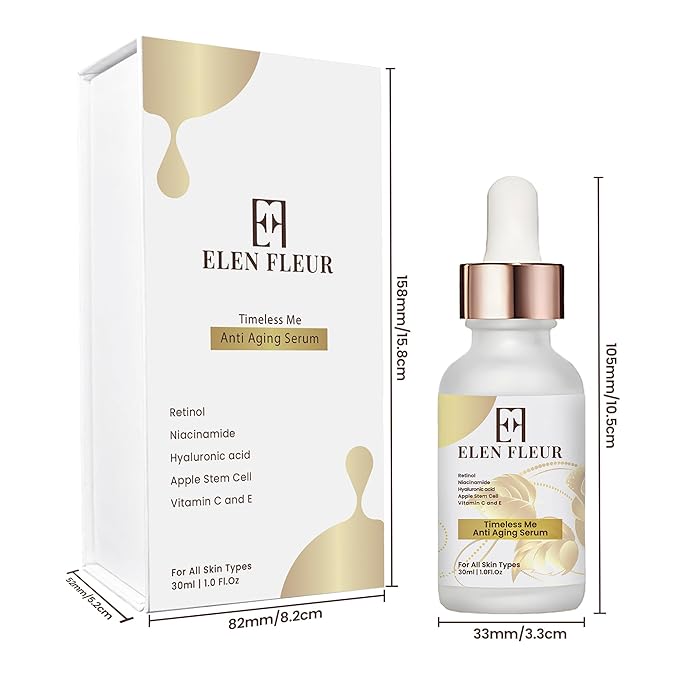 Retinol Collagen Serum – Hydrating & Firming Face Serum with Hyaluronic Acid, Niacinamide, Vitamin C & E – Promotes Smooth, Radiant & Elastic Skin – 30ml