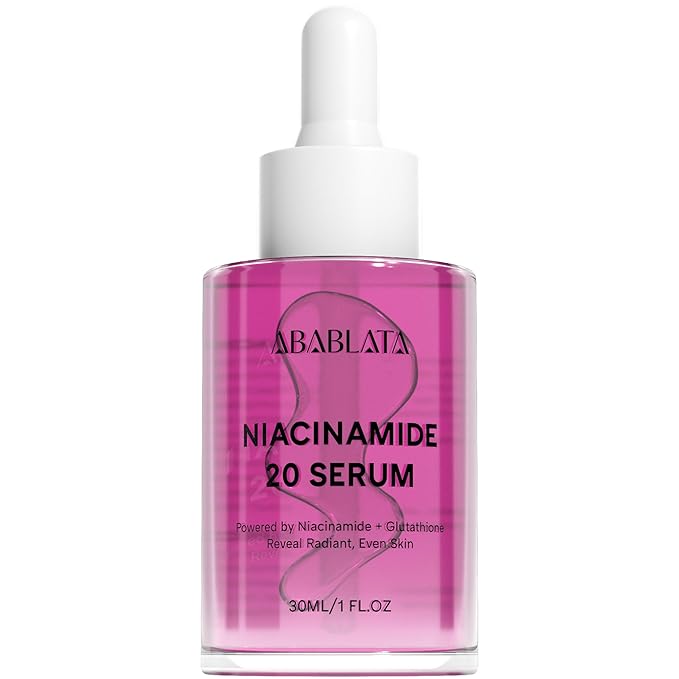 Niacinamide 20 Serum with Hyaluronic Acid, Glutathione & Tranexamic Acid - Concentrated Serum for Face, Uneven Skin Tone, Pore Care for Sensitive Skin
